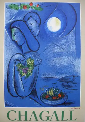 Marc Chagall Peintures Aquarelles Orig Lithografie 1959 Maitres de l'Ecole