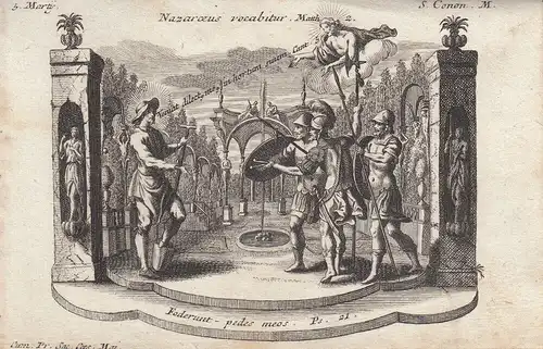Gebrüder Klauber Heiliger Konon von Bidana Märtyrer Kupferstich 1750
