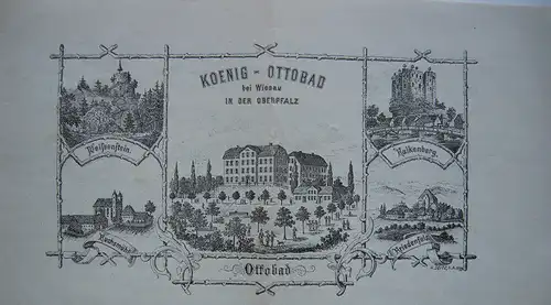 Beschreibung König-Ottobad Wiesheu Oberpfalz Ansichten um 1900 Balneologie