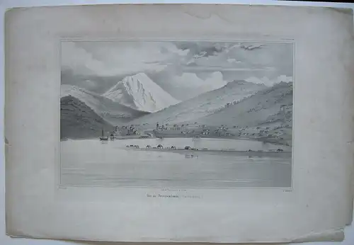 Petropawlowski Kamtschatka Russland Gesamtandsicht Lithografie Lasalle 1840