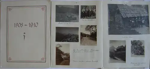 Reiseberichte Österreich 1906-1913 Manuskript Fotos Ansichtskarten Alpen