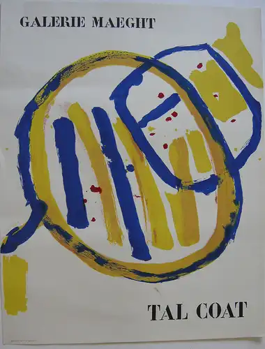 Pierre Tal-Coat Plakat Komposition Orig Lithografie 1965 Gal Maeght Tachismus