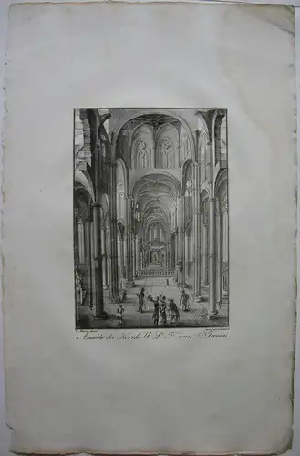 Trier Ansicht der Kirche U.L. F. Lithografie J Susenbeth nach Hawich 1823 Rheinl