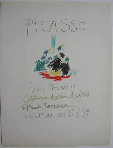 Pablo Picasso Les Menines 1959 Orig Lithografie Maitres de l'Ecole 1959