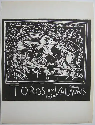 Pablo Picasso Toros Vallauris 1954 Orig Lithografie Maitres de l'Ecole 1959