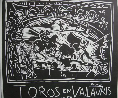 Pablo Picasso Toros Vallauris 1954 Orig Lithografie Maitres de l'Ecole 1959