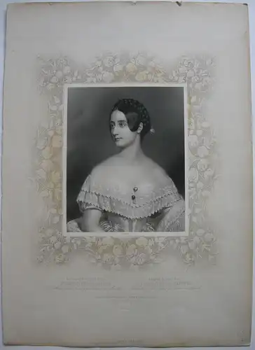 Lady Emilie Milbanke (1822-1910) Ludwig I. Schönheitengalerie Stahlstich 1856