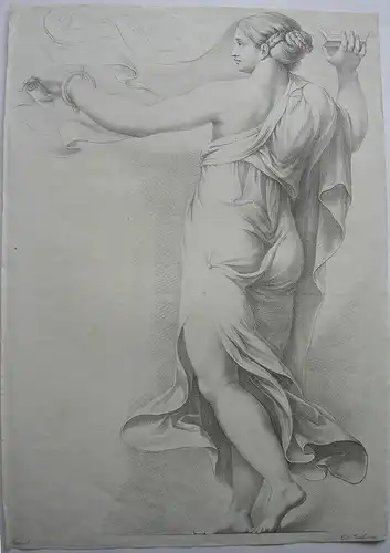 Joh. Chr. v. Mannlich (1741-1822) Karyatide II Lithografie nach Raphael um 1820