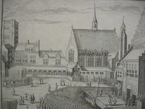 Hinrichtung Jan van Oldenbarnevelt Den Haag 1619 Orig Radierung 1650 Holland