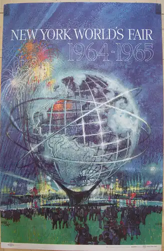 Plakat Poster New York World's Fair 1964-1965 Entwurf B. Peak