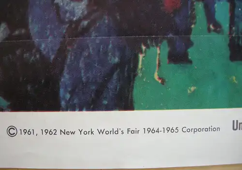 Plakat Poster New York World's Fair 1964-1965 Entwurf B. Peak