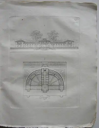 K. M. Heigelin Lehrbuch höhere Baukunst 3 Bände 66 Kupfertafeln 1828-32