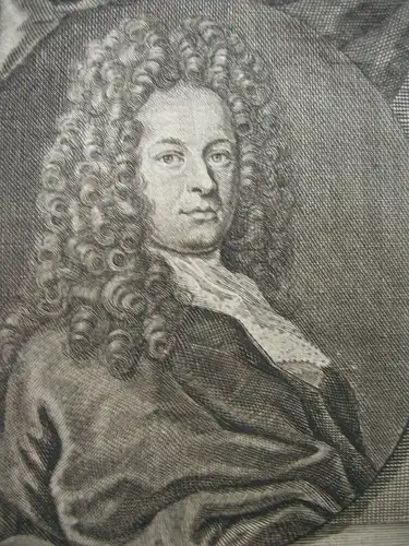 Leonh. Christ. Sturm (1669-1719) Mathemathiker Architekt Orig Kupferstich 1700