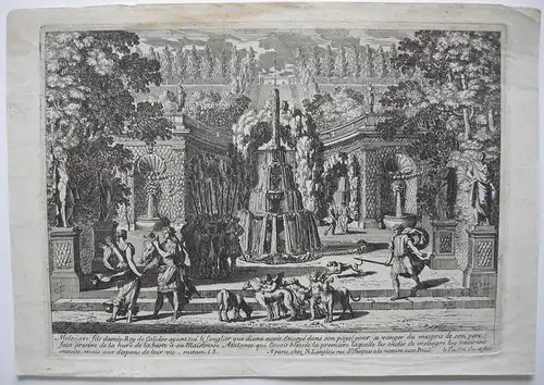 Jean Lepautre (1618-1682) Melagri et Atalante Ovid Mythologie Kupferstich 1700