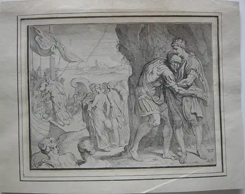 Theodor van Thulden (1606-1669) Odysseus von Alcinous gerettet Radierung 1640