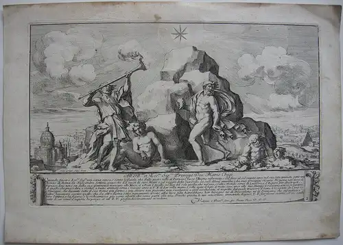 Giov Batt. Falda (1643-1678) Allegorie Bildhauerkunst Rom 1667 Novo Teatro