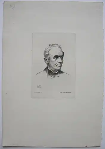 Prosper Merimée (1803-1870) französischer Opernkomponist Orig Radierung um 1880