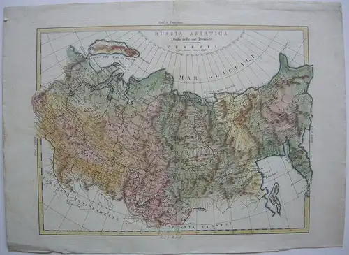 Asiatisches Russland Russisches Reich Asien kolor Kupferstichkarte Zatta 1785