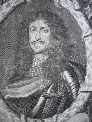 Leopold I. (1640-1705) Kaiser Hl. Röm Reich Orig Radierung Böner um 1700