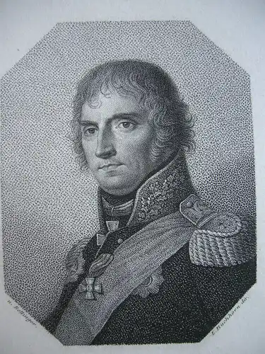 Friedr Max von Klinger (1752-1831) dt Dichter Dramatiker Orig Punktierstich 1820