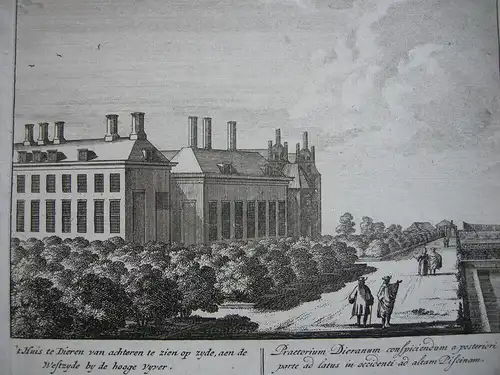 Landhaus Hof te Dieren Rheden Niederlande Orig Kupferstich Peter Schenk 1720