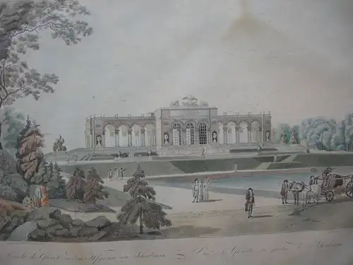 Wien Gloriete Hofgarten Schönbrunn Umrissradierung 1792 Österreich