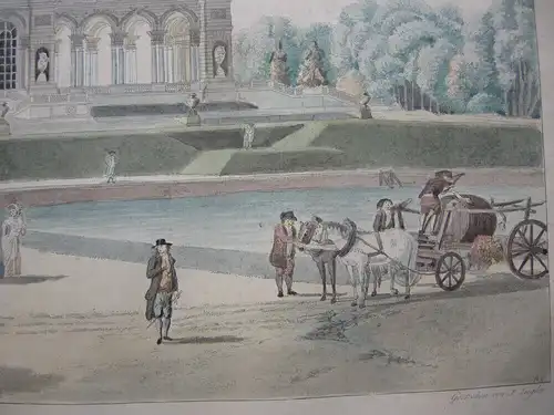 Wien Gloriete Hofgarten Schönbrunn Umrissradierung 1792 Österreich