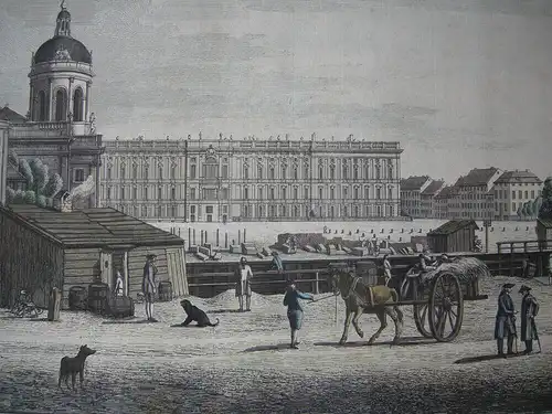 Berlin Vue de la Place d'Armes Orig Kupferstich Joh. Georg Rosenberg 1777