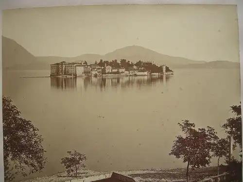 Isolabella Lago Maggiore Italien Albumin Fotografie ca. 1890
