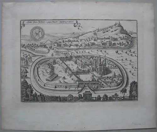 Kloster Oberaltaich Bogen Straubing Orig. Radierung Matth. Merian 1650