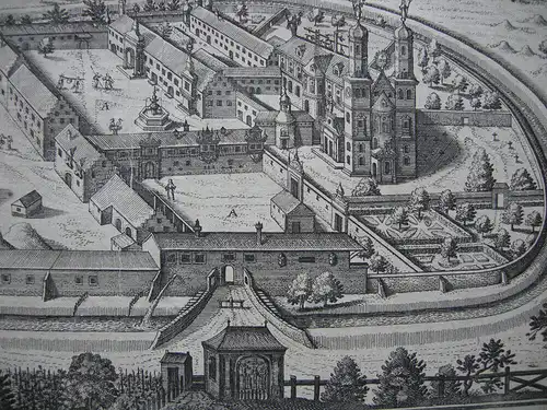 Kloster Oberaltaich Bogen Straubing Orig. Radierung Matth. Merian 1650