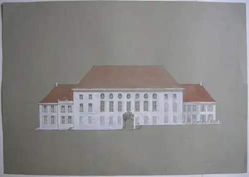 Mozarteum Salzburg Entwurf Wettbewerb Orig. Aquarell Leitenstorfer 1947
