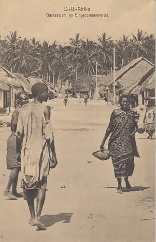 AK Daressalam Eingeborenenviertel Deutsch-Ost-Afrika Kolonien ungel 1900 Afrika