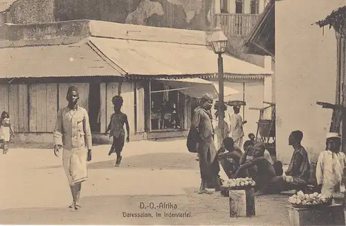 AK Daressalam in Inderviertel Deutsch-Ost-Afrika Kolonien ungel 1900 Afrika