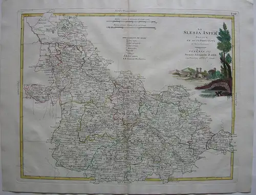 Unter-Schlesien Slask Wroclaw Orig. Kupferstichkarte Zatta 1779 Polen Polski