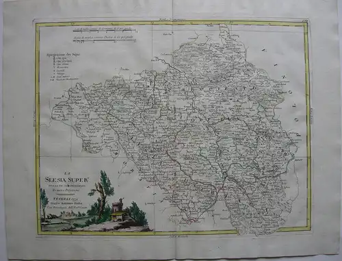 Ober-Schlesien Slask Wroclaw Orig. Kupferstichkarte Zatta 1779 Polen Polski