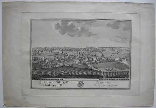 Rittergut Vestenbergsgreuth Mittelfranken Orig Radierung Annert 1780