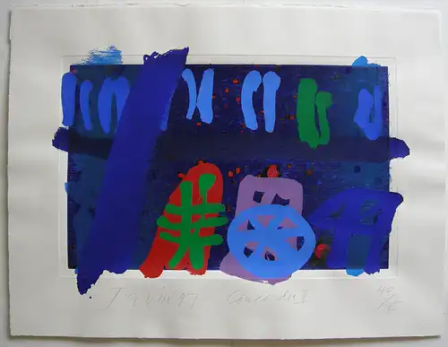 Albert Irwin (1922-2015) Concordia II Serigrafie Abstrakter Expressionismus 1997
