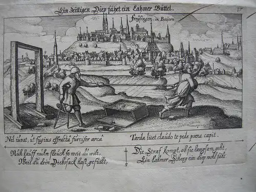 Freising Oberbayern Orig Kupferst 1630 Meisner Schatzkästlein Weihenstephan
