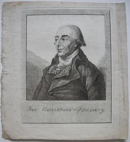 Joh Christoph Adelung (1632-1706) Sprachforscher Germanist Orig Radierung 1700