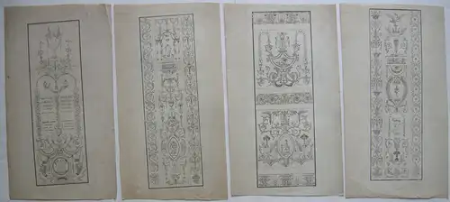 4 Ornamentstiche C. Normand Premier Cahier Arabesques 1803 Grotesquen