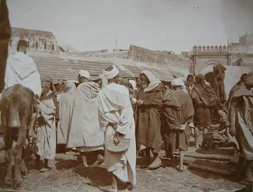 Maghreb Marokko Algerien Souk 11 Albumin Vintage ca 1900 Afrika