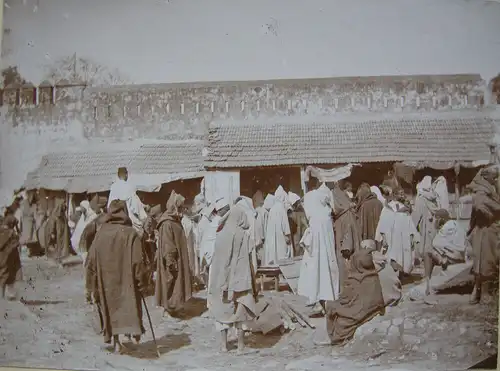 Maghreb Marokko Algerien Souk 11 Albumin Vintage ca 1900 Afrika