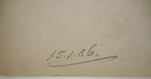 Männlicher Akt mit Stab Akademiestudie Orig Kohlezeichnung 1886