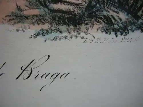 João Palhares  (1810-1890) Mulher da cidade de Braga Orig Lithografie 1850