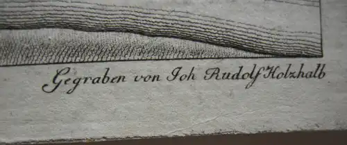 Schweizer Armee Militär Aktion Sihl Limnat Orig Kupferstich J. R. Holzhalb 1787