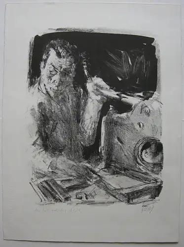 Bernhard Heisig (1925-2011) Steindrucker Arloth Orig. Lithografie signiert 1975