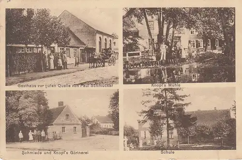 AK Rossdorf Jerichow Feldpost Knopf's Mühle Schmiede Sachsen-Anhalt gel 1917