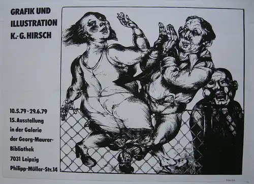 Karl Georg Hirsch (1938) Ausstellungs-Plakat Tanz Leipzig 1979 DDR-Kunst