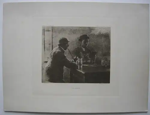 Albert Watzek (1848-1903) Der Kiebitz Fotogravüre 1897 Kunst in der Fotografie